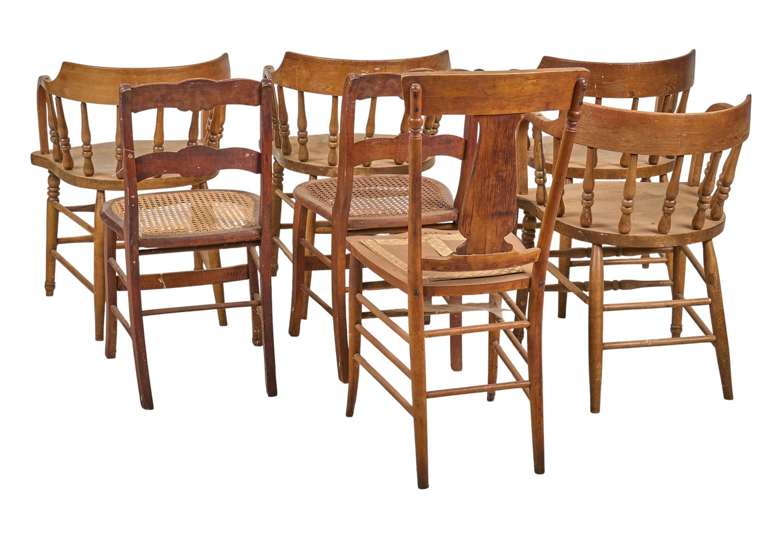 (6) Rustic Wooden Chairs - 4