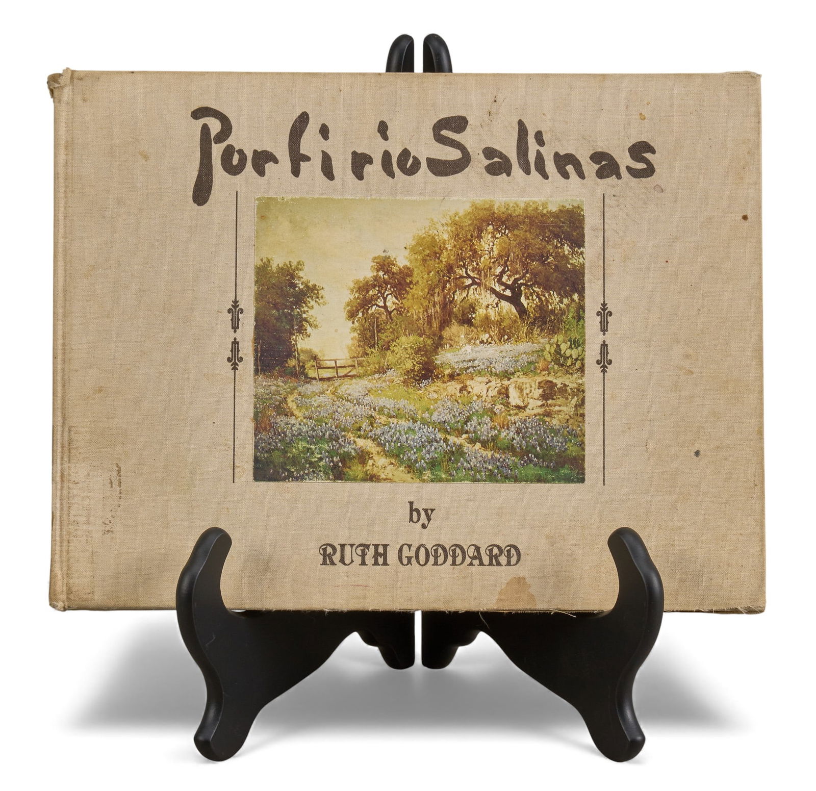 Ruth Goddard, Porfirio Salinas Book: "Porfirio Salinas", hardcover book by Ruth Goddard, pub. 1975 Rock House Press, Austin, Texas, not signed height 9.5 in. x width 12.25 in. x depth 0.75 in.Provenance: Property from a home