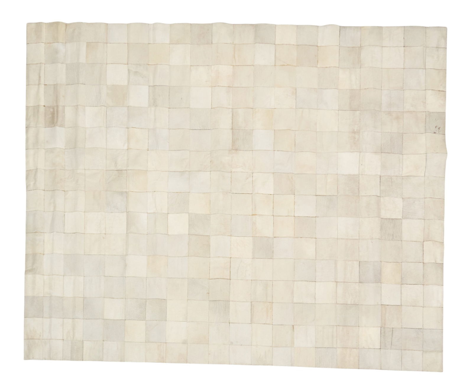 Cowhide Mosiac Rug, 9 ft.9 in. x 8 ft: Mosaic rug with hair on cowhide9 ft.9 in. x 8 ftProvenance: Property from a home in Houston, Texas 