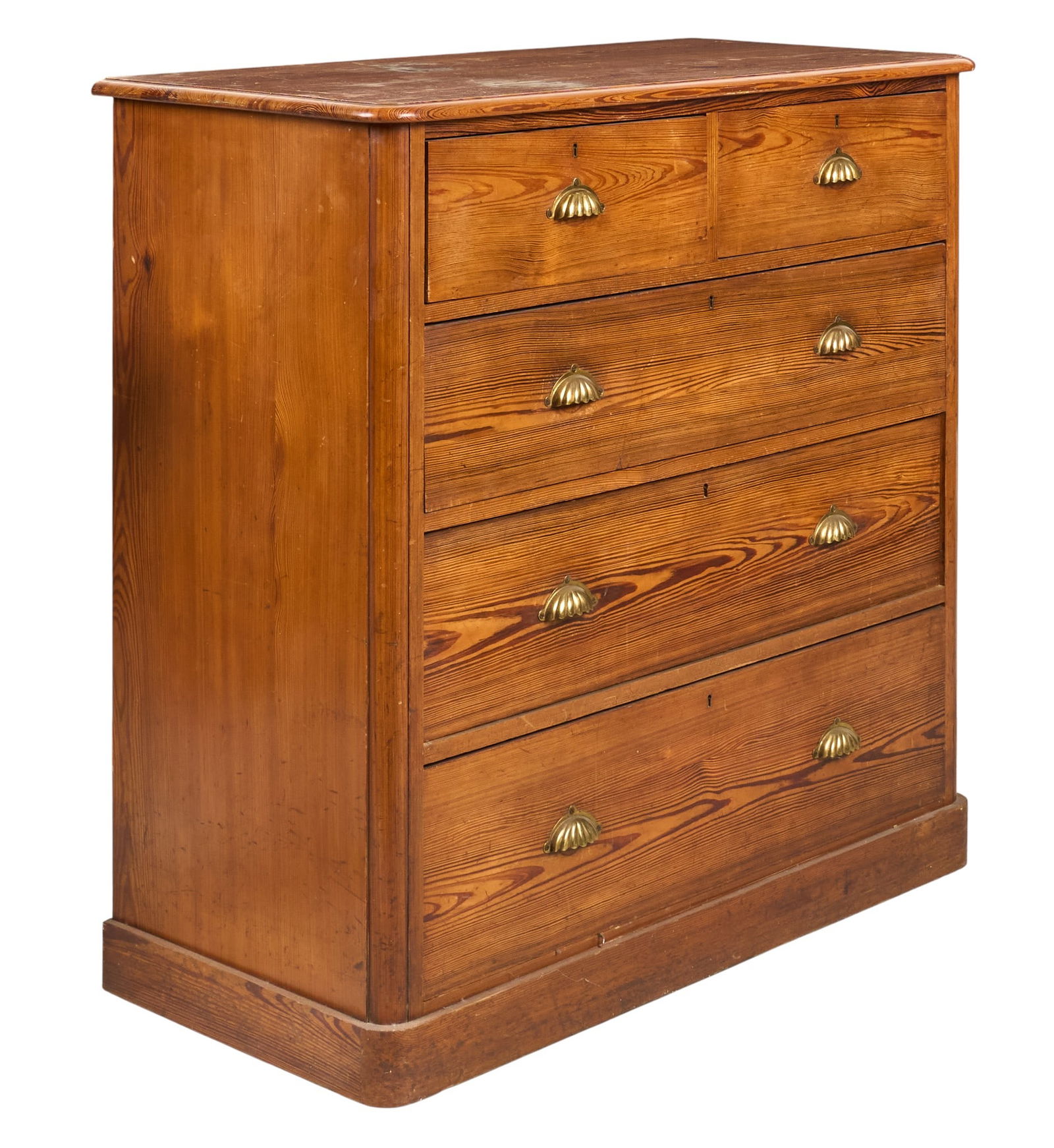 F. Normanton & Sons, Chest of Drawers: F. Normanton & Sons chest of five drawers with brass pulls height 41.5 in. x width 42 in. x depth 20 in. Provenance: Property from a home in San Anotnio, Texas