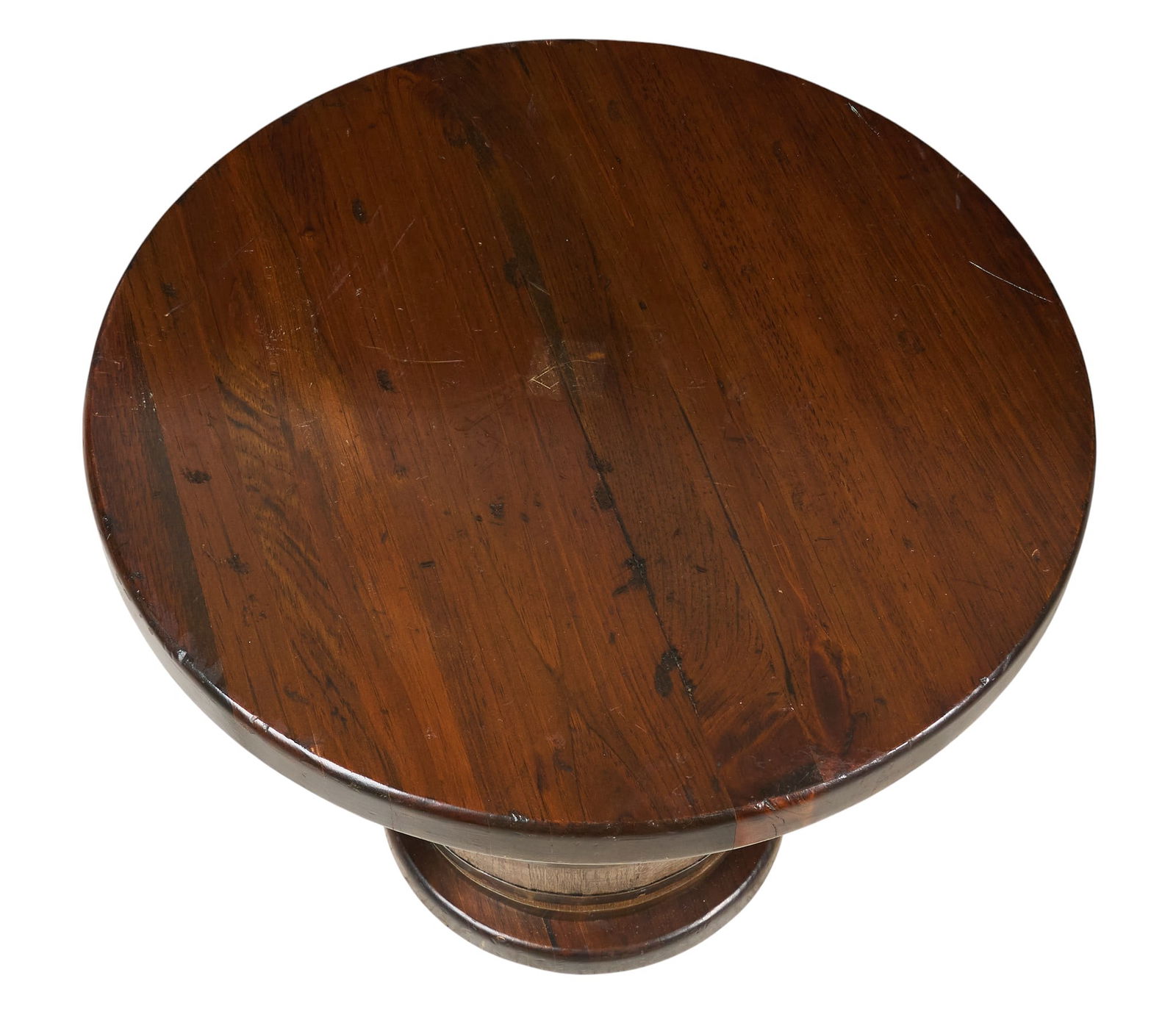 Rustic Barrel Side Table - 3