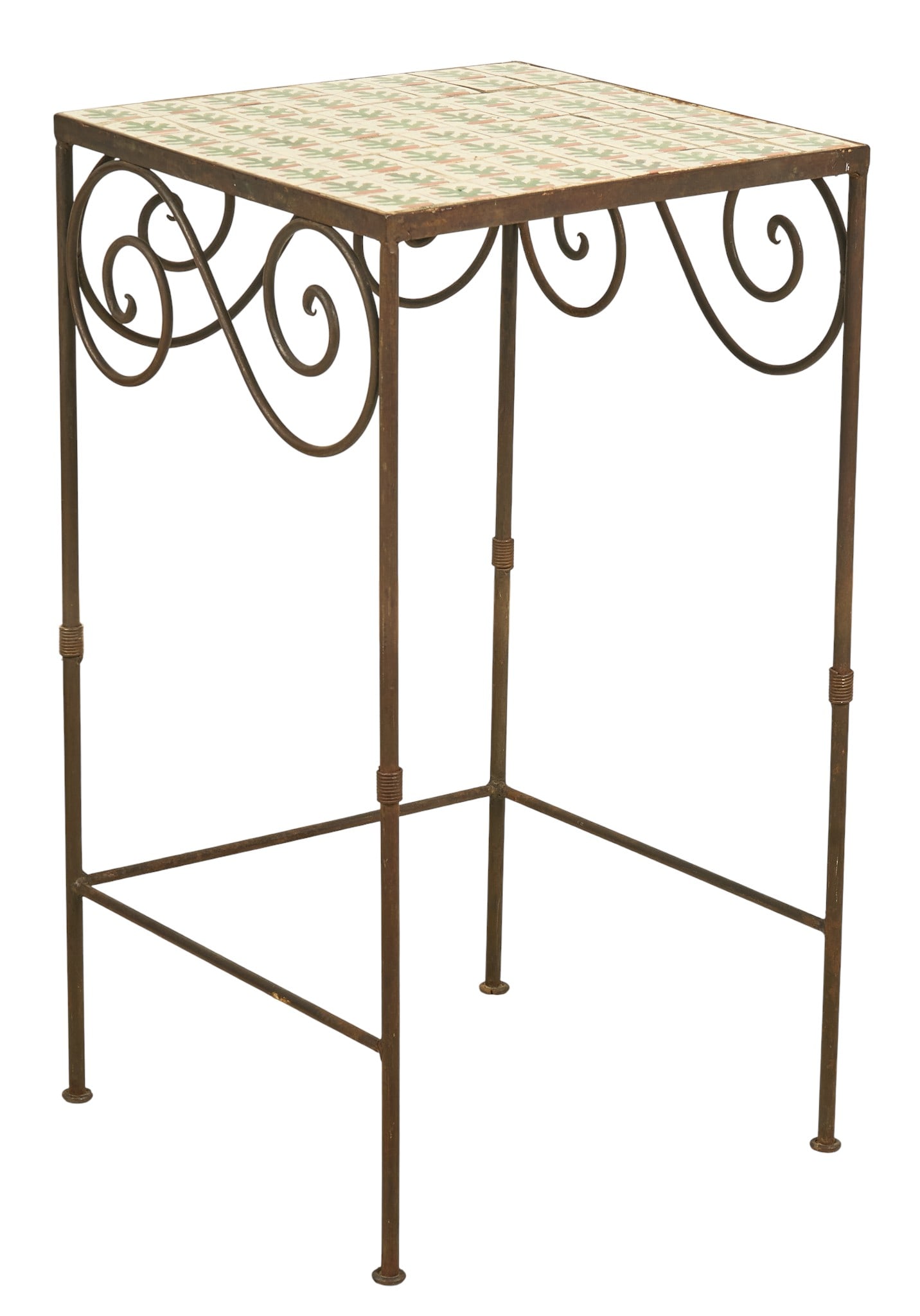 Southwestern Style Tile Inlaid Side Table (1 of 4)