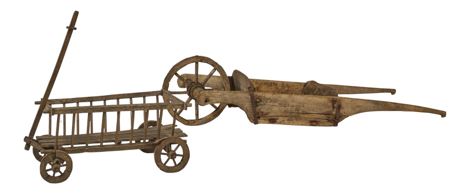 (2) Rustic Wooden Carts - 2