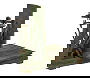 Rustic Farmhouse Scale: Rustic farmhouse scale, with green paint finishheight 33 in. x wdith 23 in. x depth 48 in.