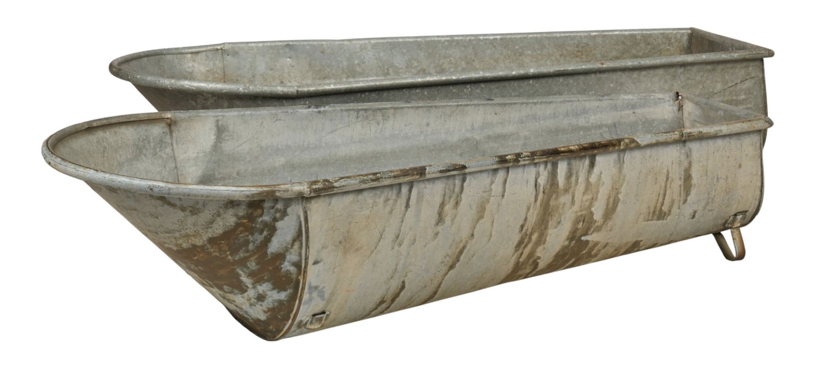 (2) Galvinized Washtubs - 2