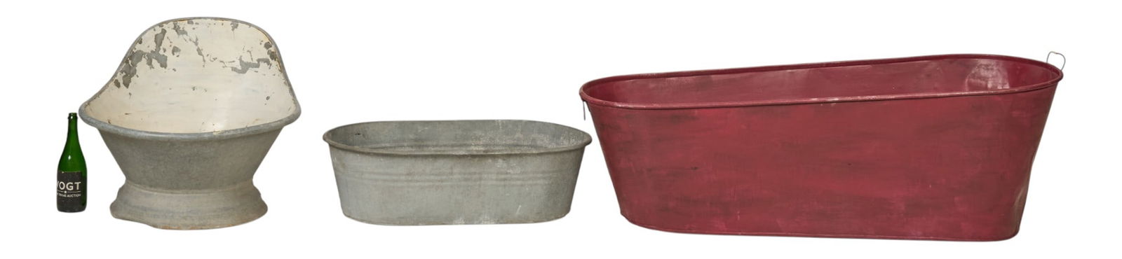 (3) Rustic Washtubs - 3