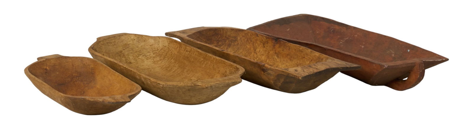 (4) Dough Trays: Four rustic dough traysheight 9 in. x width 33 in. x depth 13 in. / largest 