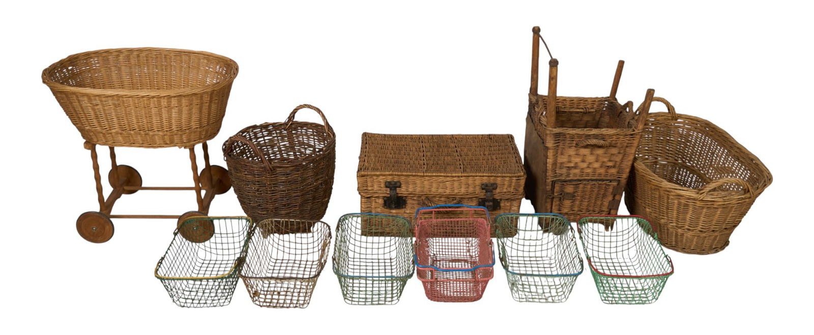 Collection of Wicker and Wire Baskets - 2