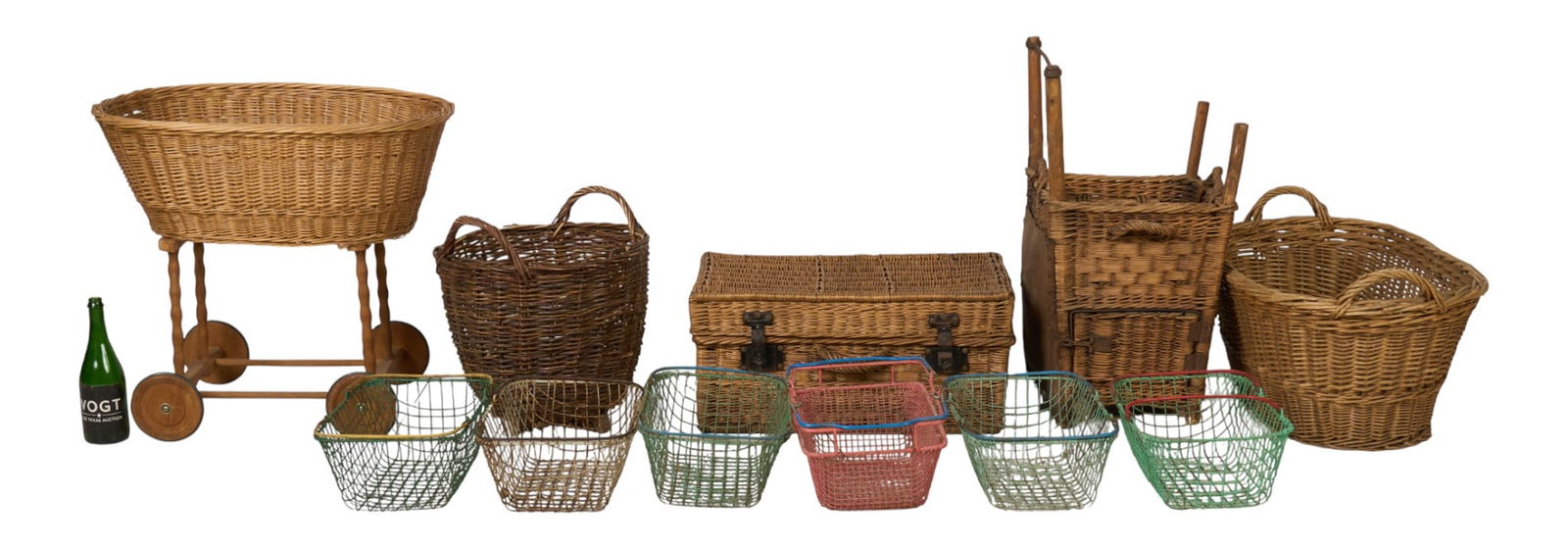 Collection of Wicker and Wire Baskets - 4