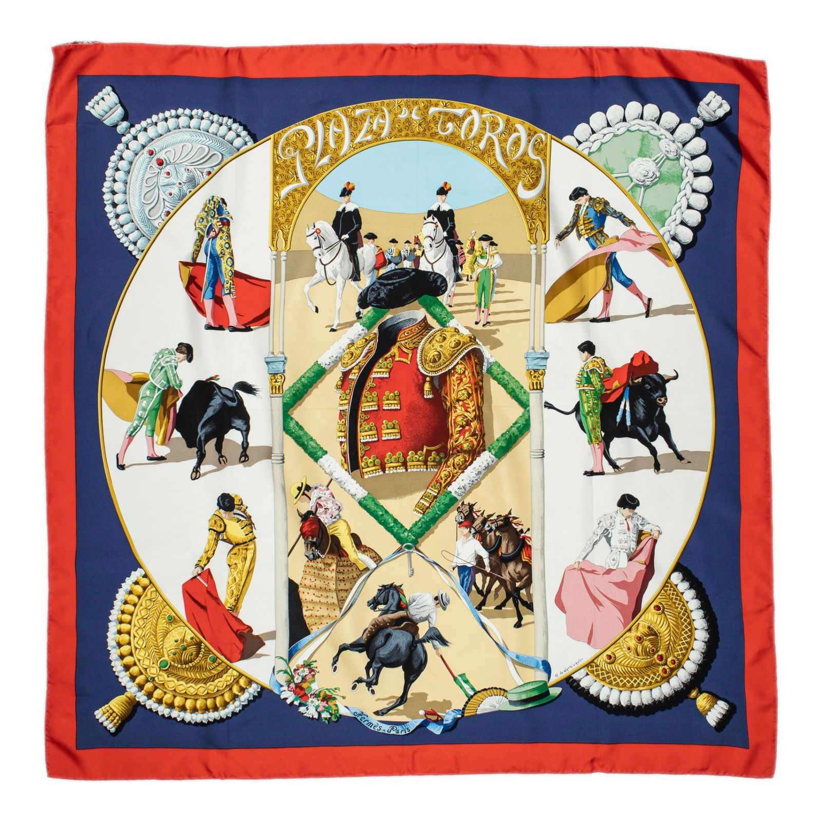 Hermes Plaza de Toros Silk Scarf (1 of 5)