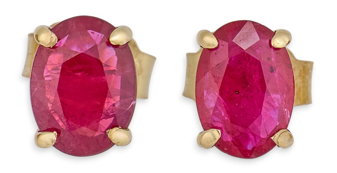 14K Ruby Earrings - 2