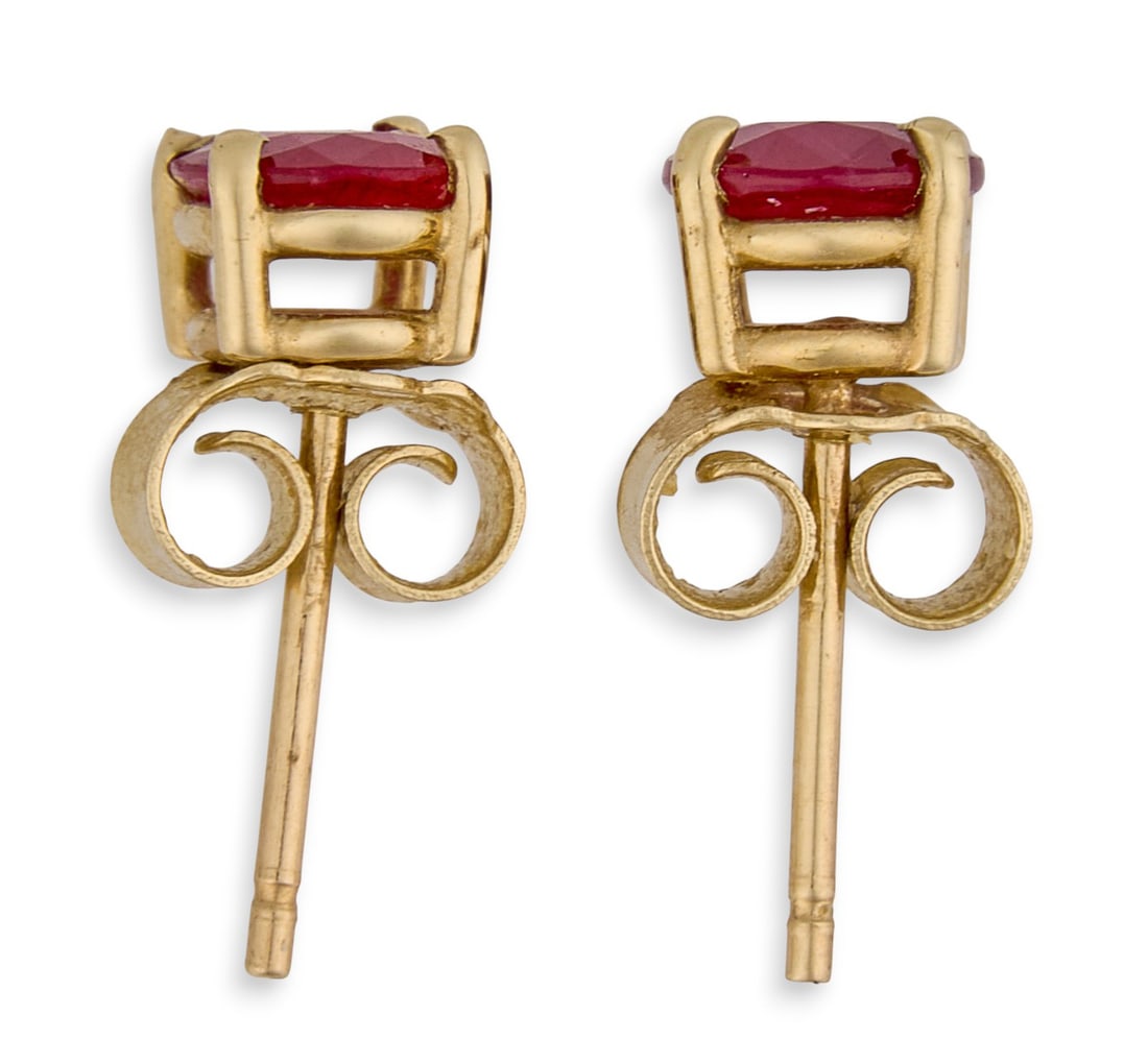 14K Ruby Earrings - 3