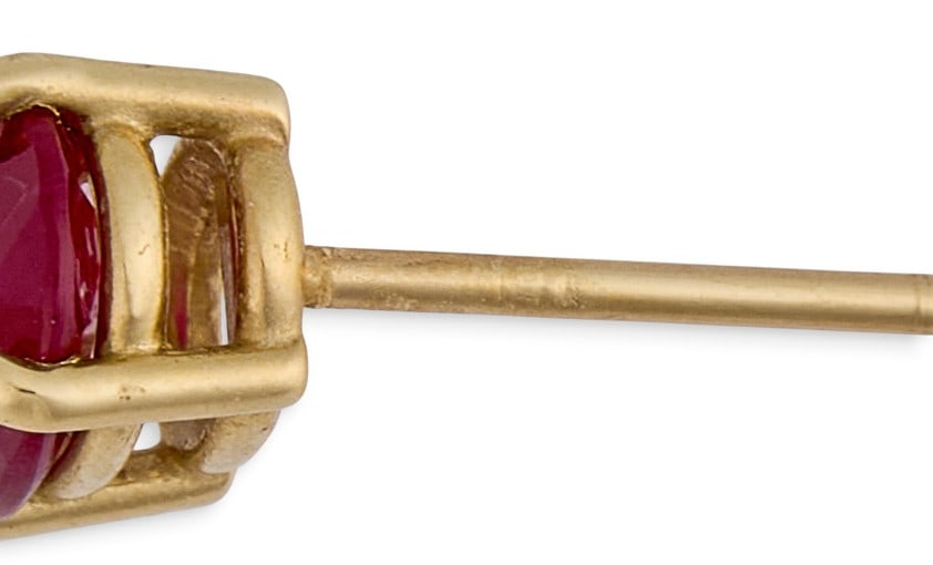 14K Ruby Earrings - 4