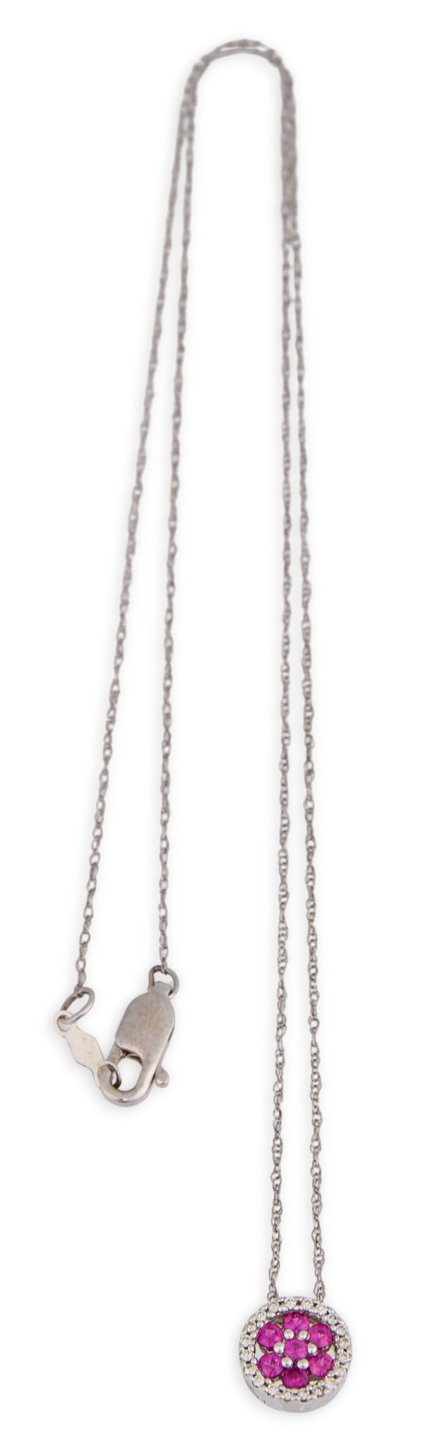 14K Ruby & Diamond Necklace - 2