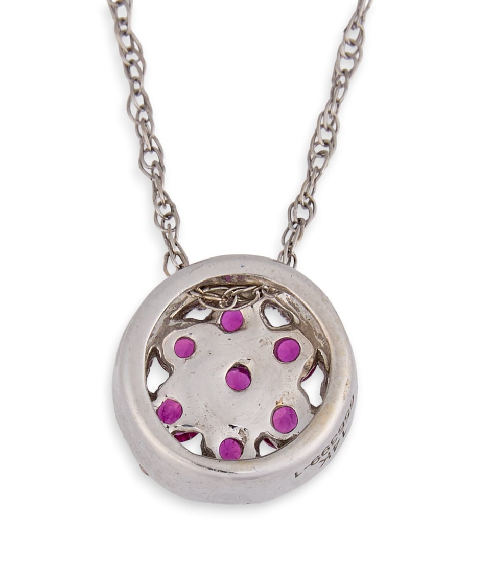 14K Ruby & Diamond Necklace - 3