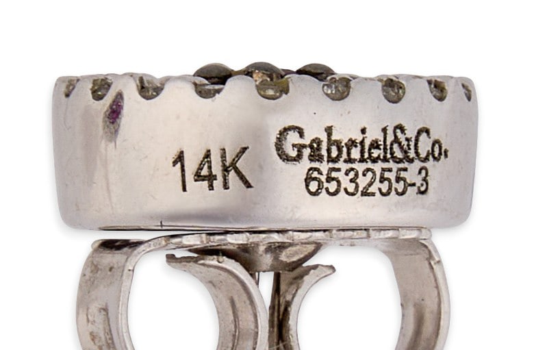 14K Ruby Diamond Cluster Studs - 4