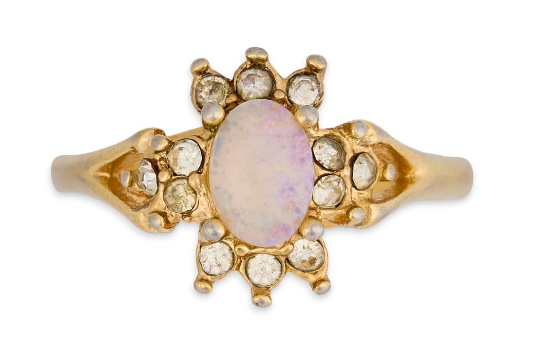 14K Opal and Diamond Ring (1 of 3)