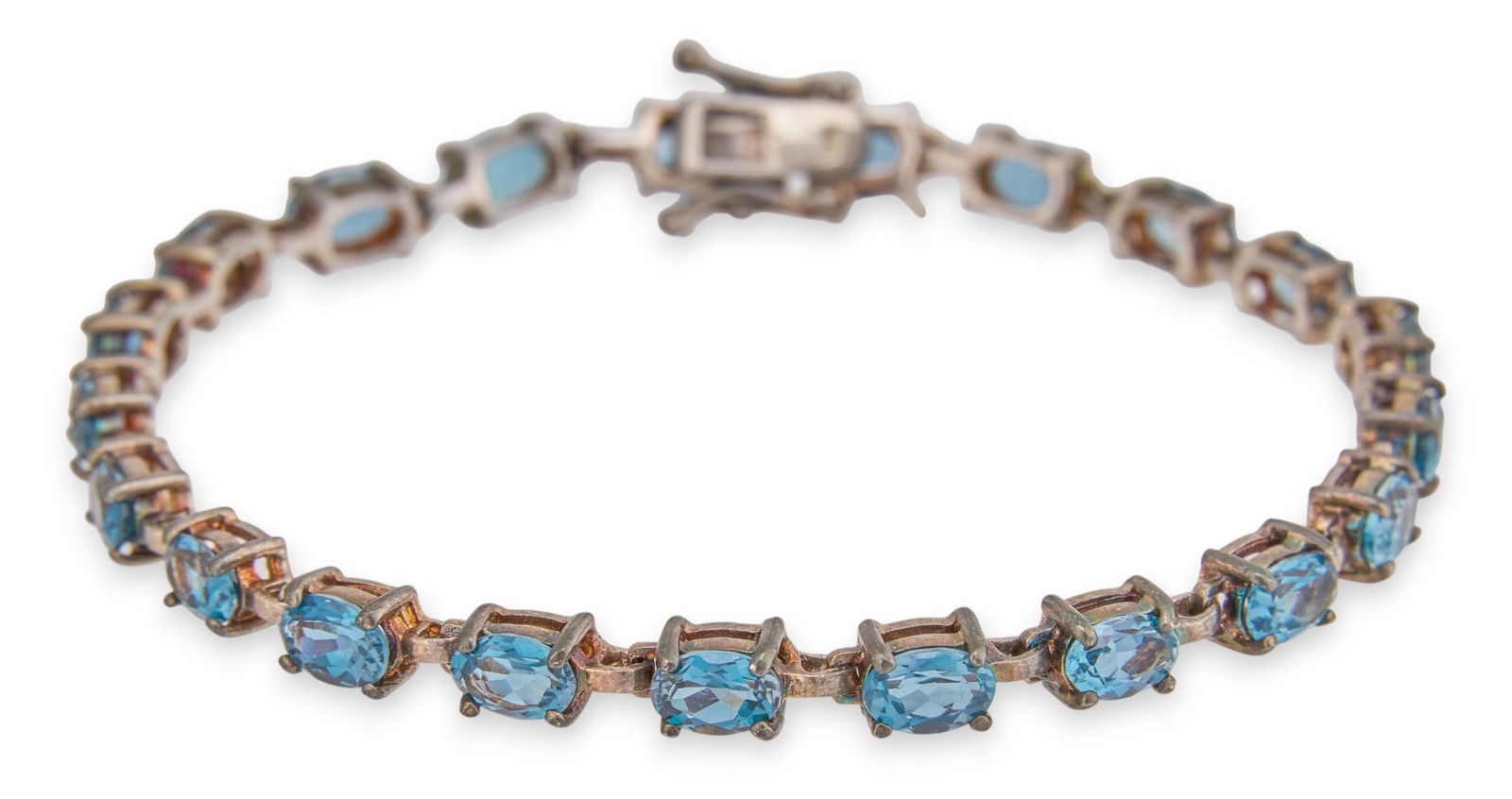 Sterling & Blue Topaz Bracelet (1 of 6)