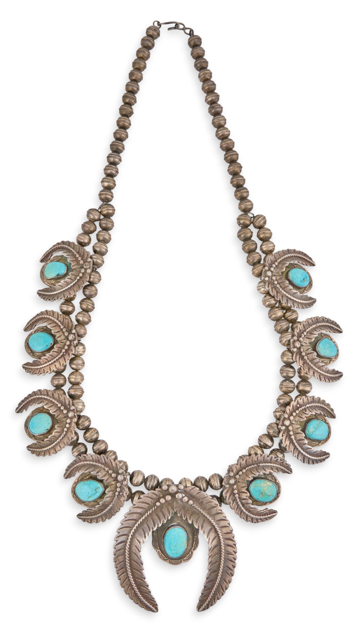 Vintage Navajo Sterling & Turquoise Necklace (1 of 5)
