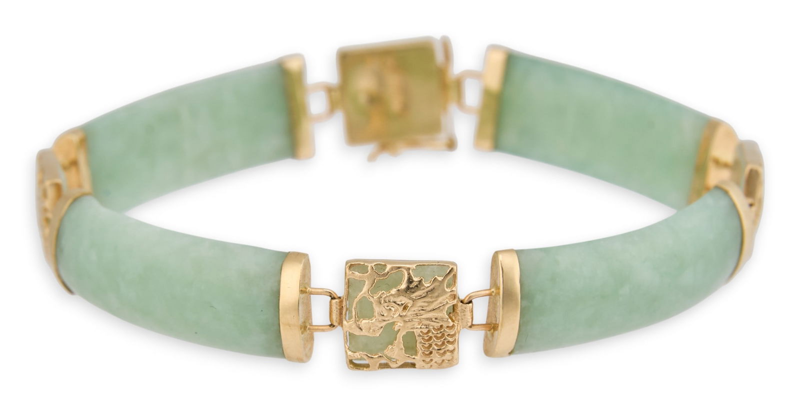 14K Green Jade Bracelet (1 of 6)