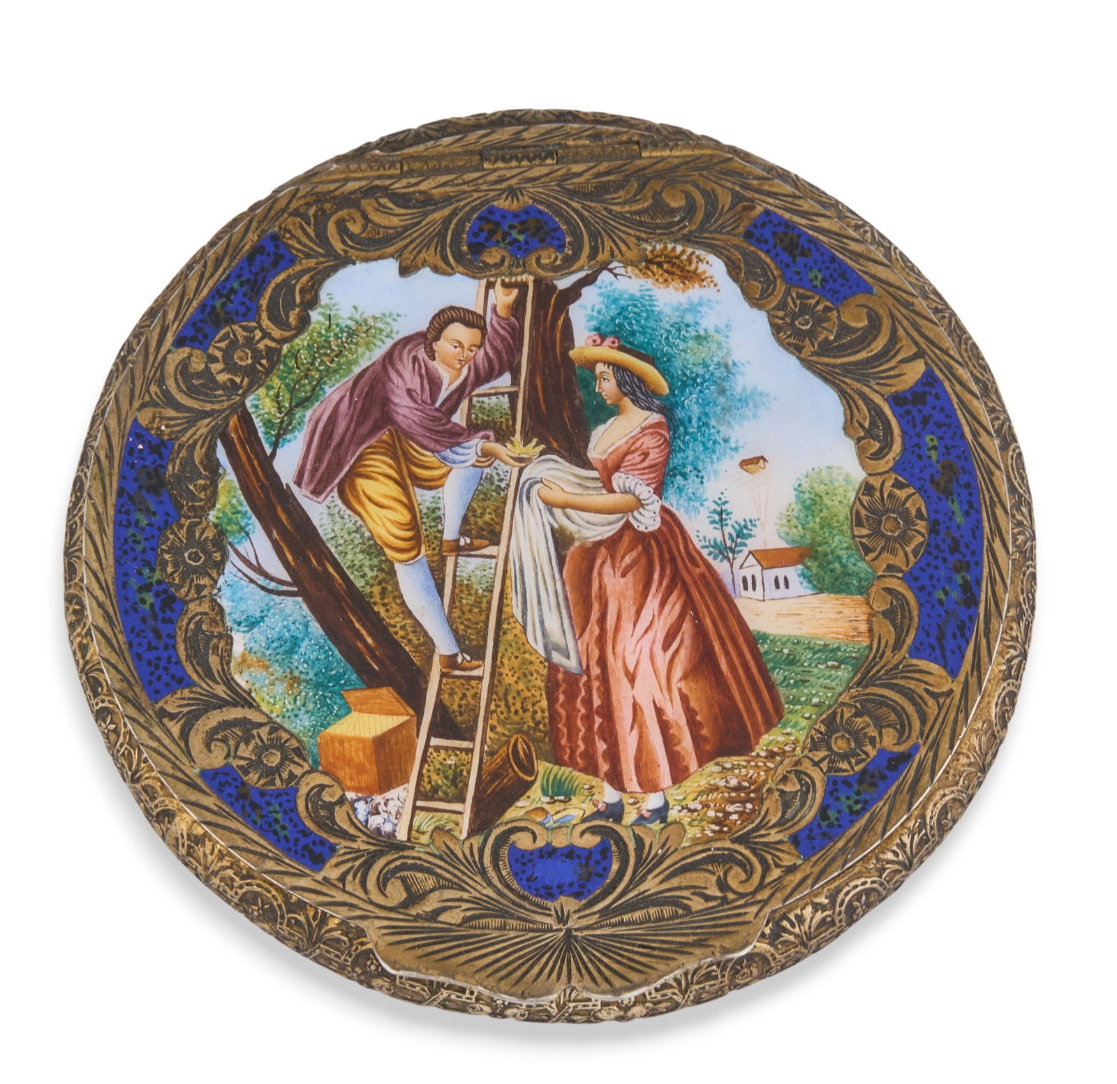 Vintage Silver & Enamel Compact (1 of 4)