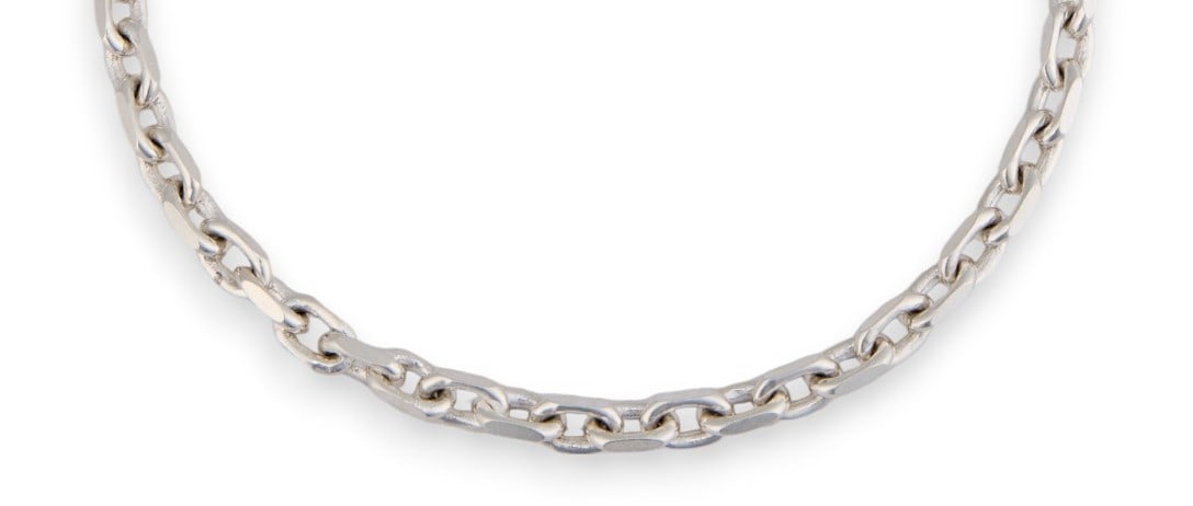 Sterling Silver Chain: Sterling silver chain, marked "925" on clasp Length 22 in. Total weight: 1.75 ozt Provenance: Property from a North San Antonio, Texas collection