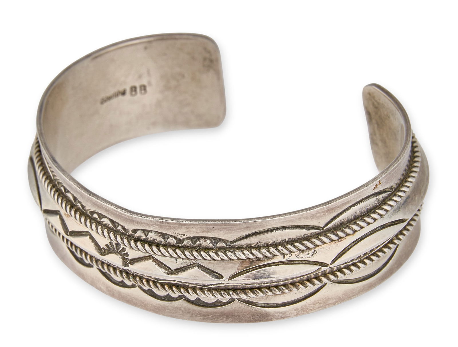 Native American Sterling Silver Cuff - 2