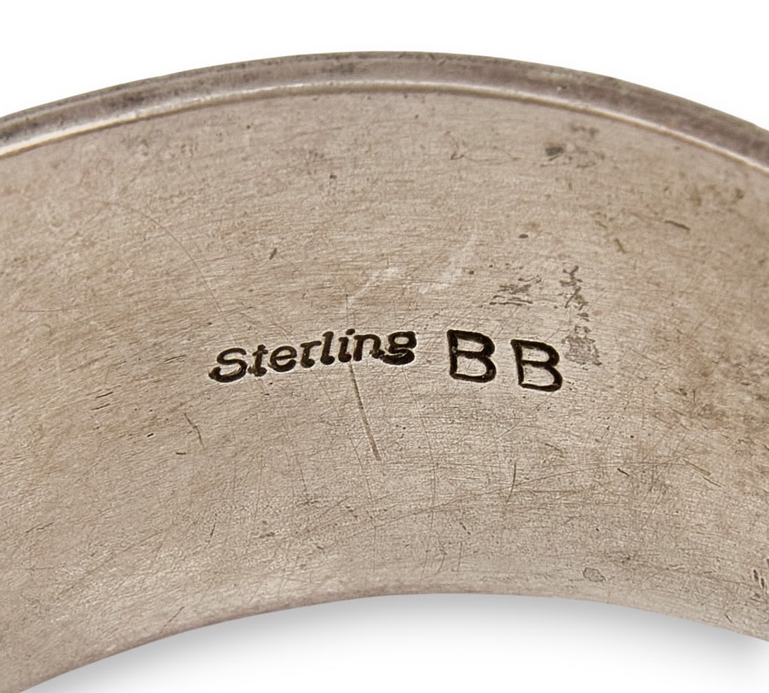 Native American Sterling Silver Cuff - 4
