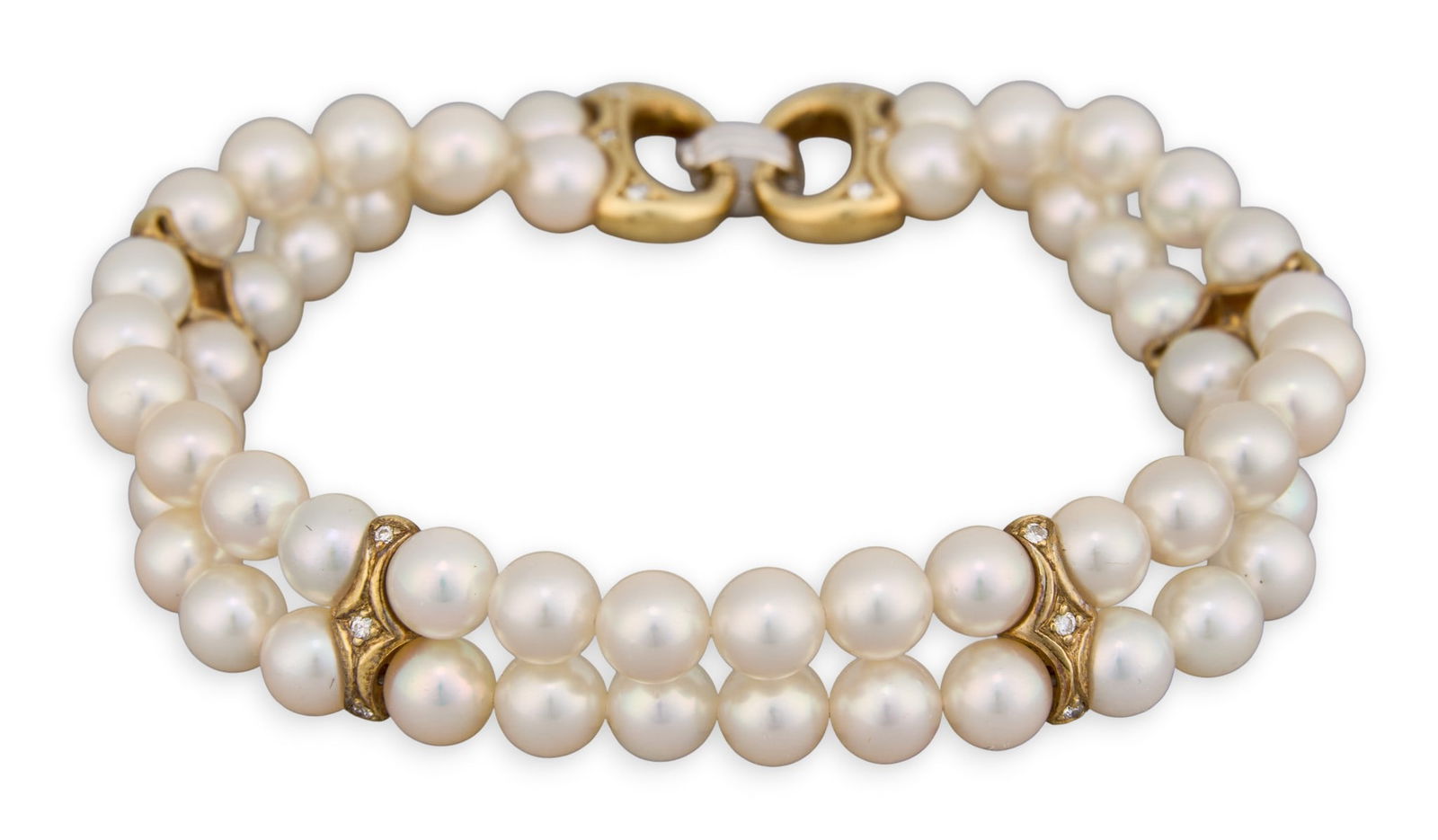 14K Diamond and Pearl Bracelet (1 of 11)