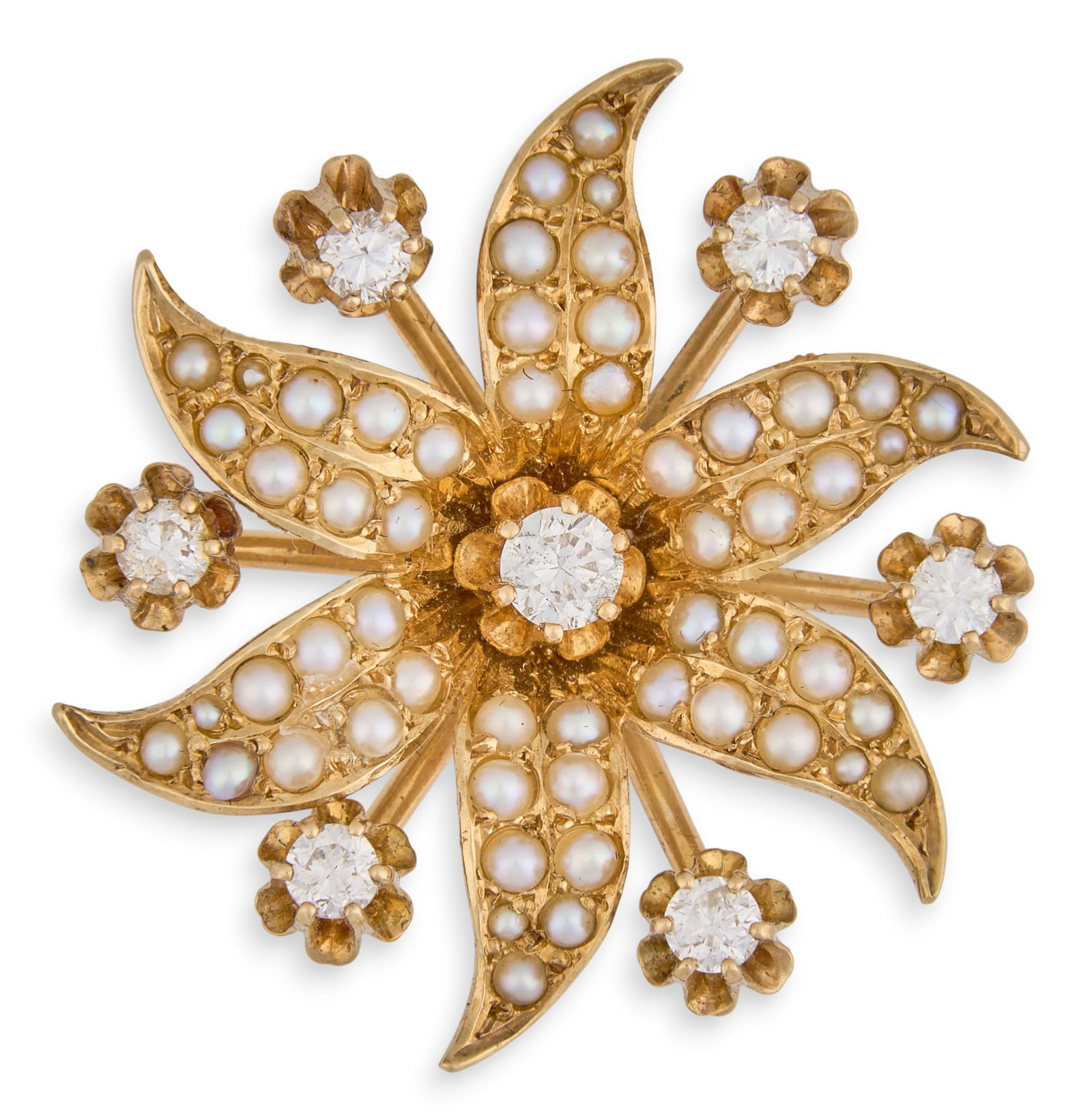 14K Pearl & Diamond Flower Pearl Enhancer (1 of 3)