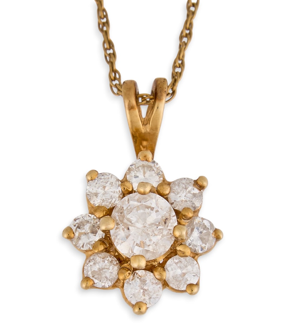 14K Diamond Pendant Necklace (1 of 5)