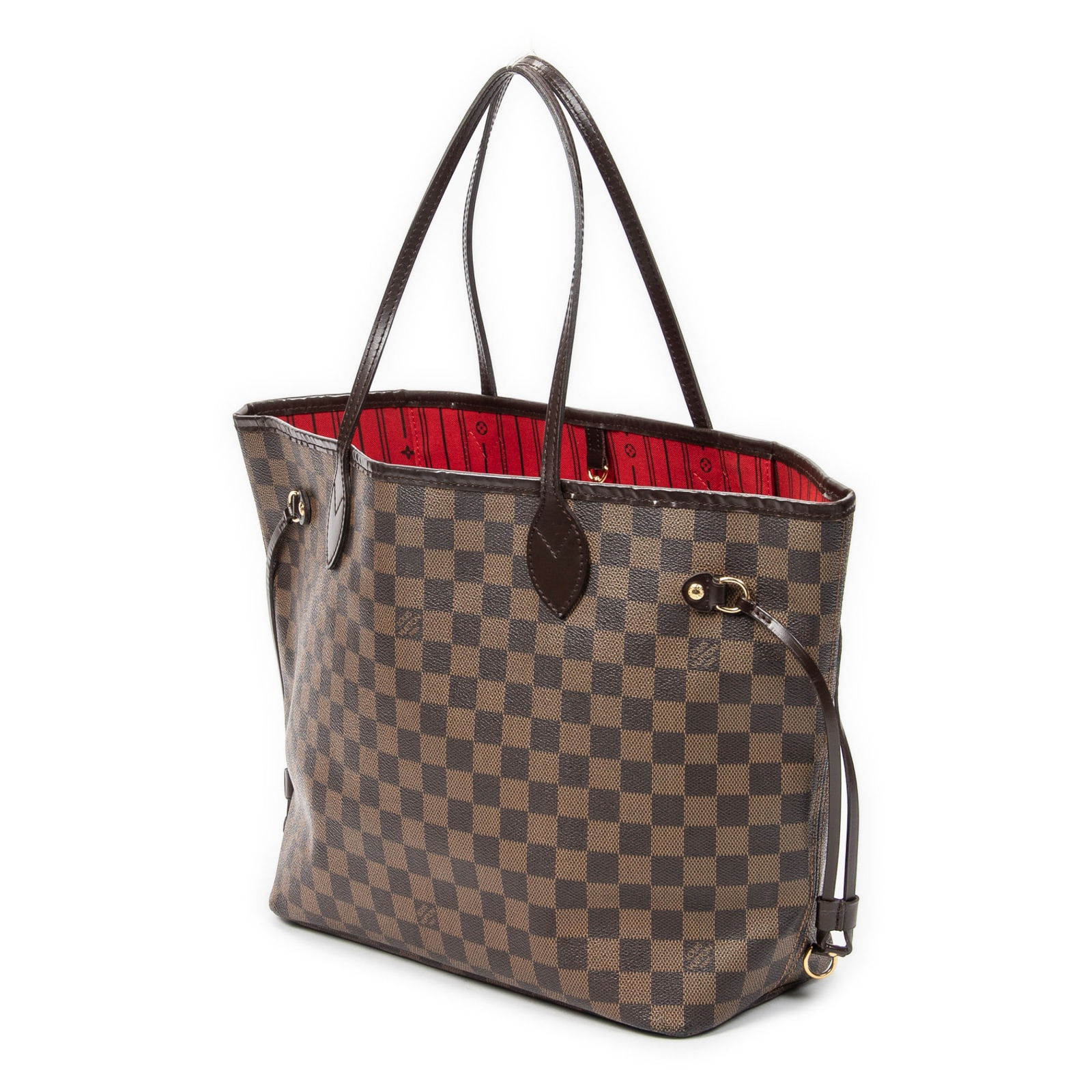 Louis Vuitton Neverfull MM Shoulder Bag: Louis Vuitton Neverfull MM shoulder bag in brown damier ebene, with brown leather handles, and golden brass hardware, marked VI0029 (2nd Week of 2009); third-party authenticated12.5 in. x 11.5 in. x