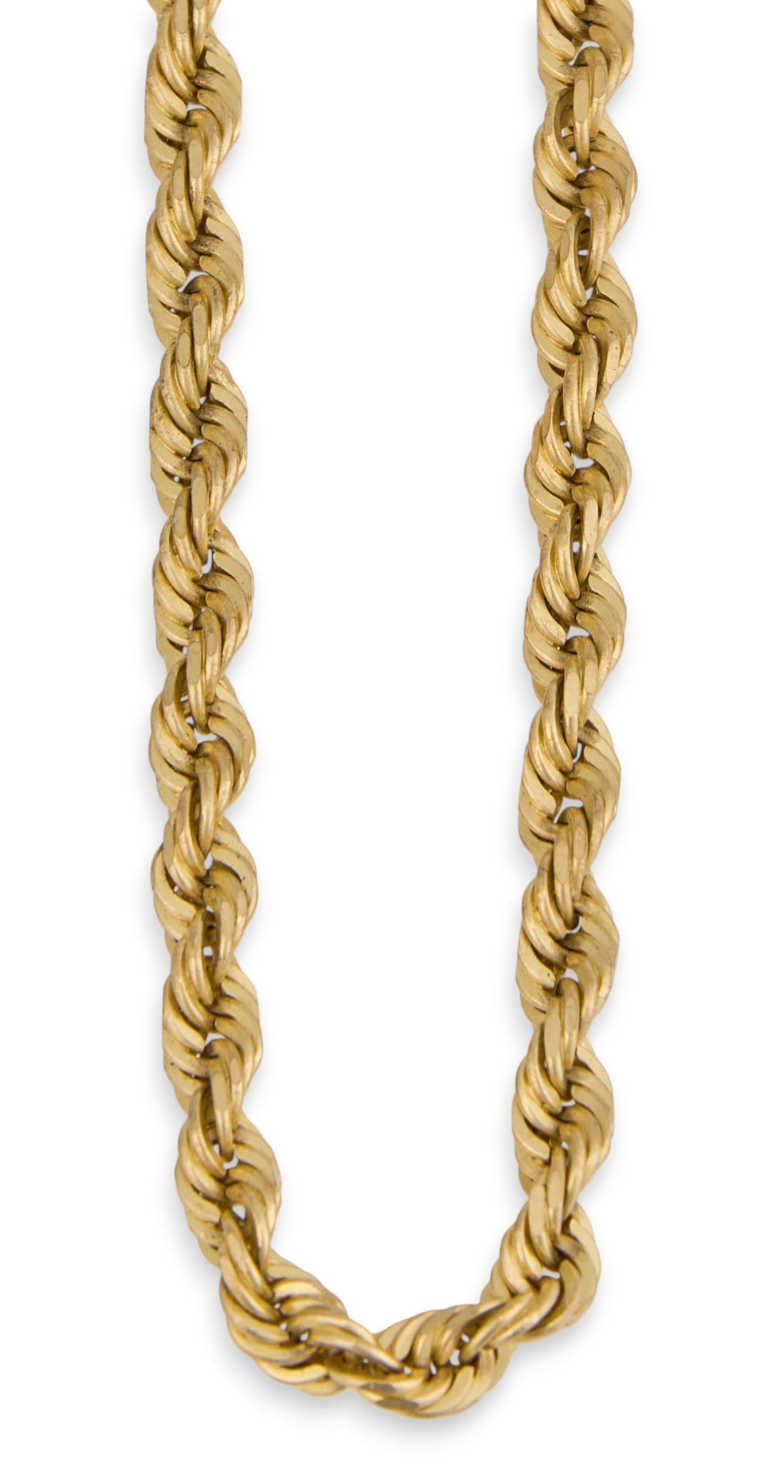 10K Twist Chain Bracelet: 10K yellow gold twisted rope chain bracelet, clasp marked "10K"Length: 8.5 in. Total weight: 7.9 gProvenance: Property from the Dominion home of a prominent San Antonio, Texas