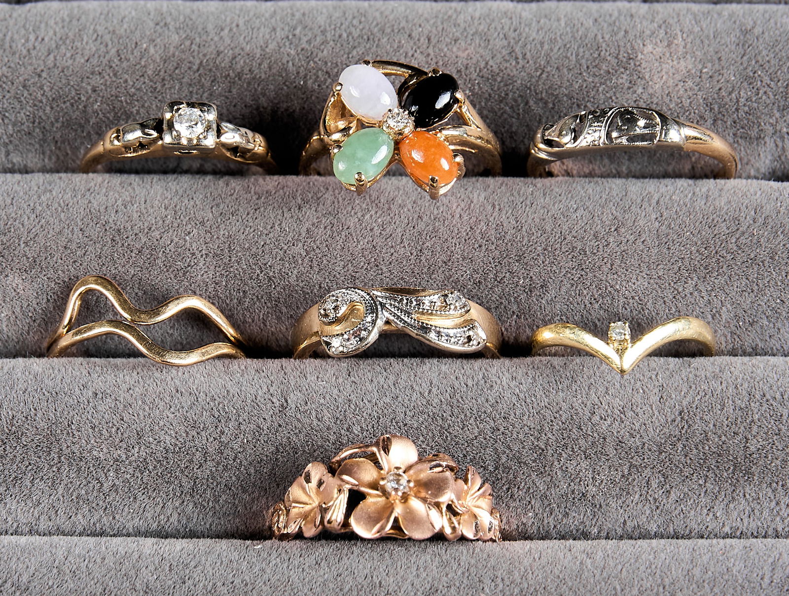 (7) Assorted 14K Rings - 2