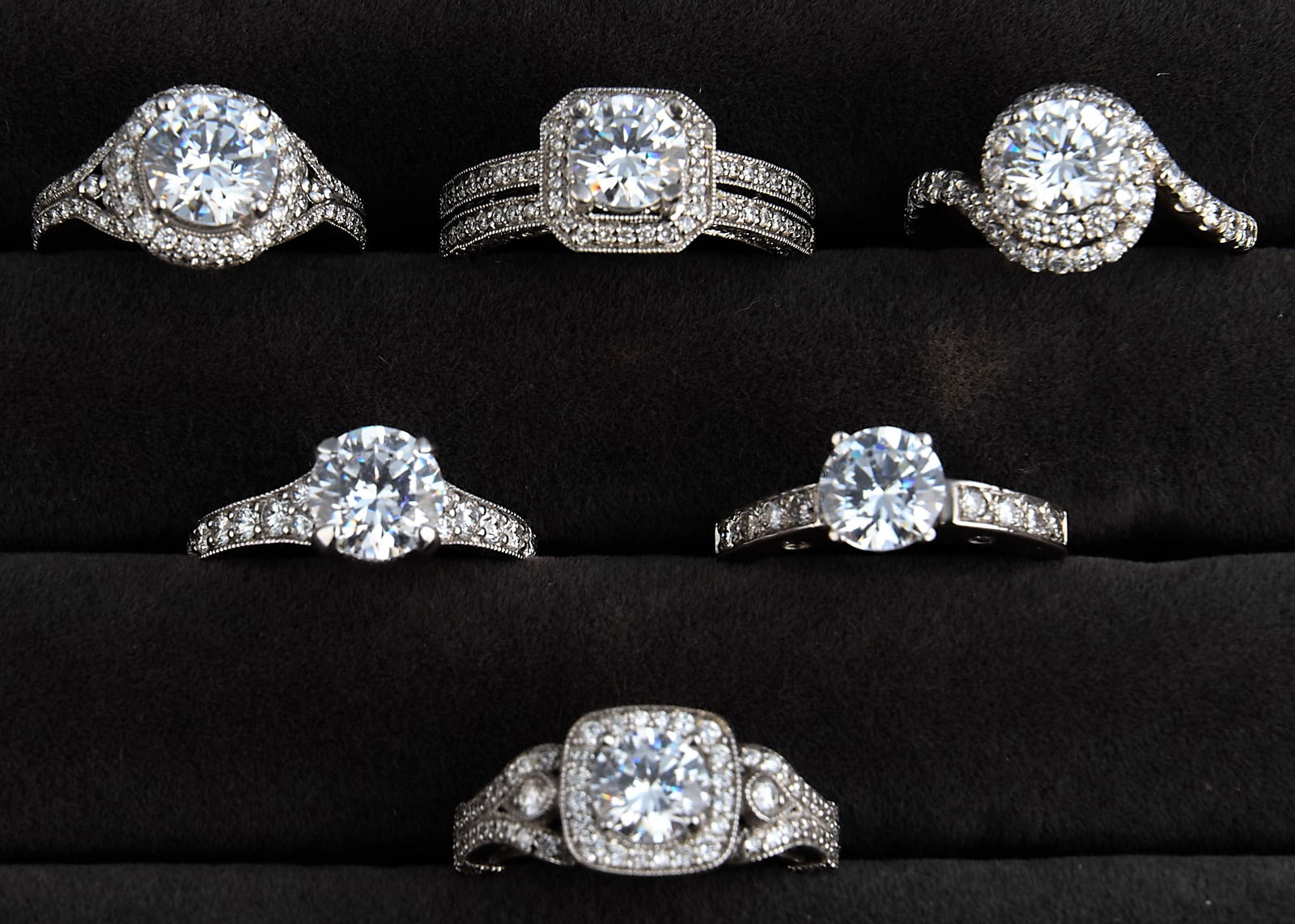 (6) 14K Ring Settings - 2