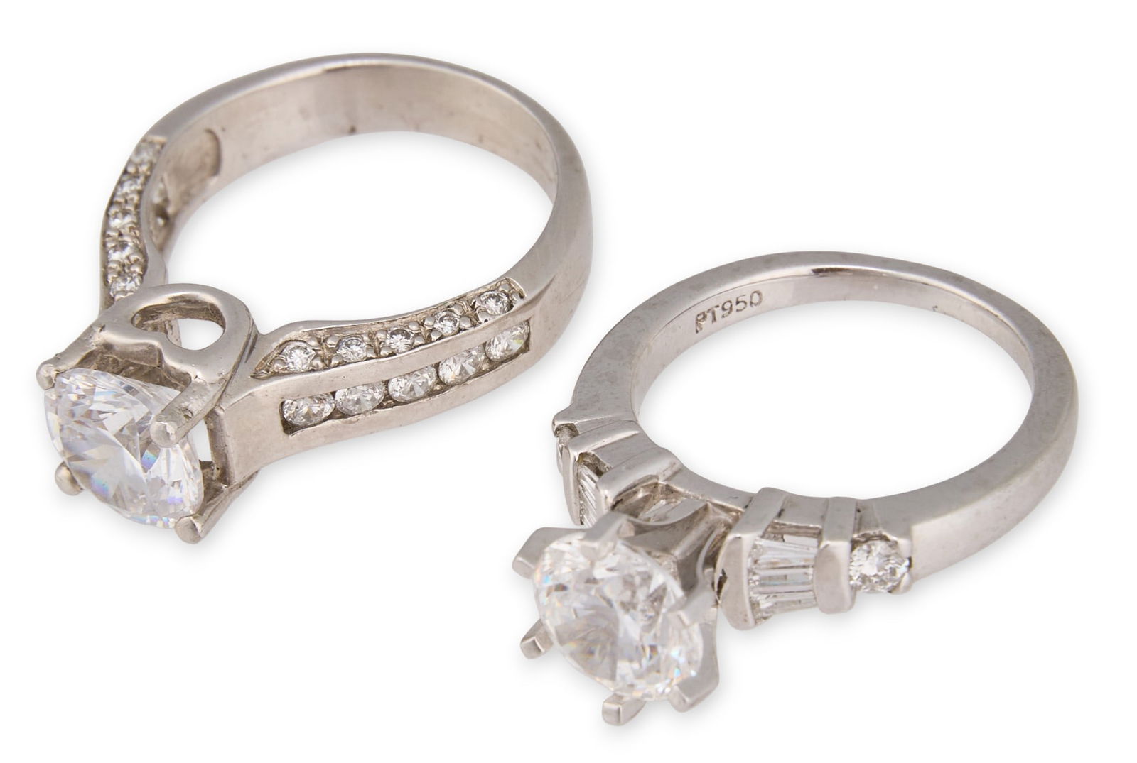 (2) Platinum Ring Settings - 2