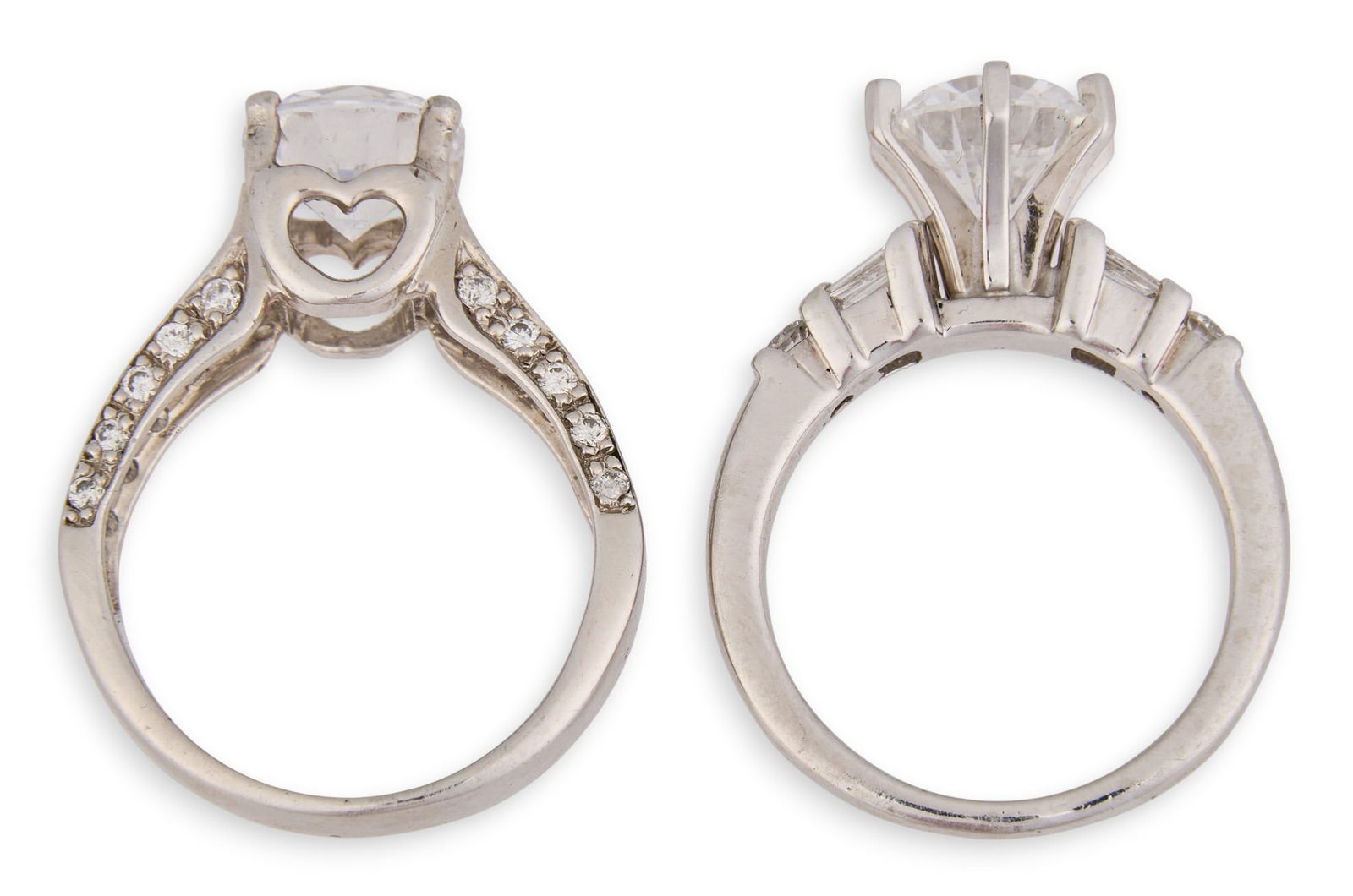 (2) Platinum Ring Settings - 3