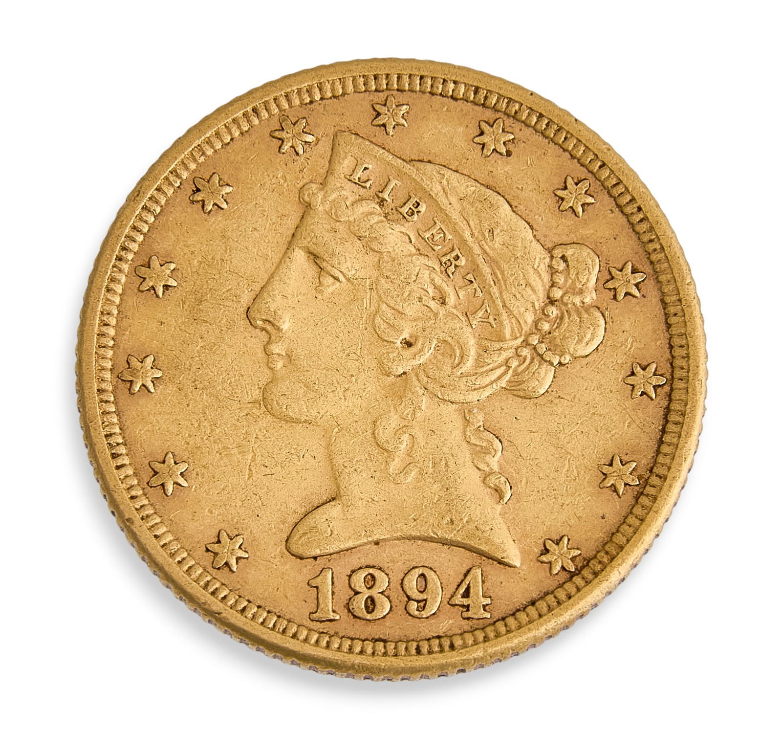 1894 $5 Liberty Head Half Eagle Gold Coin (1 of 2)