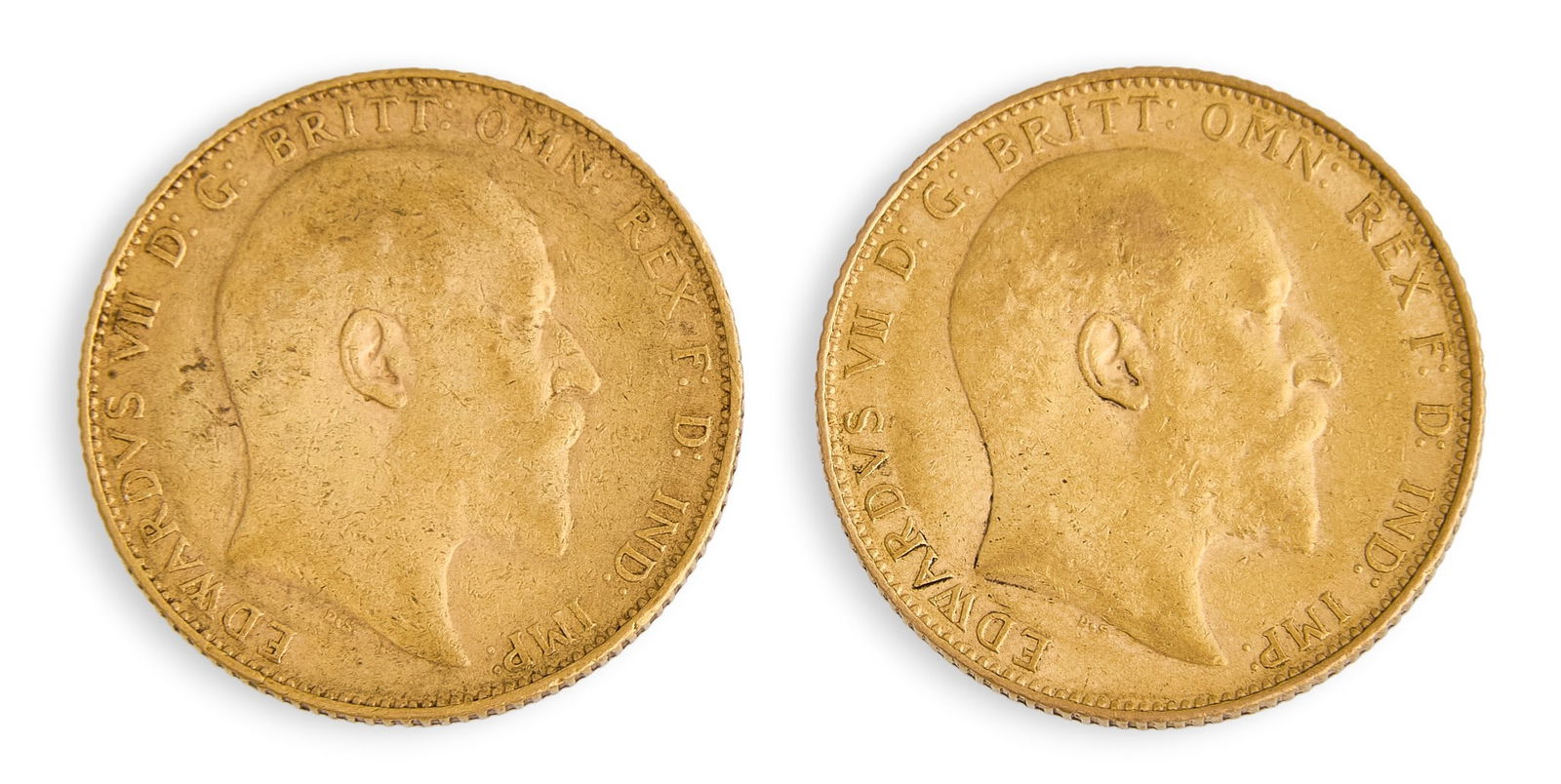 (2) King Edward VII British Gold Coins (1 of 2)