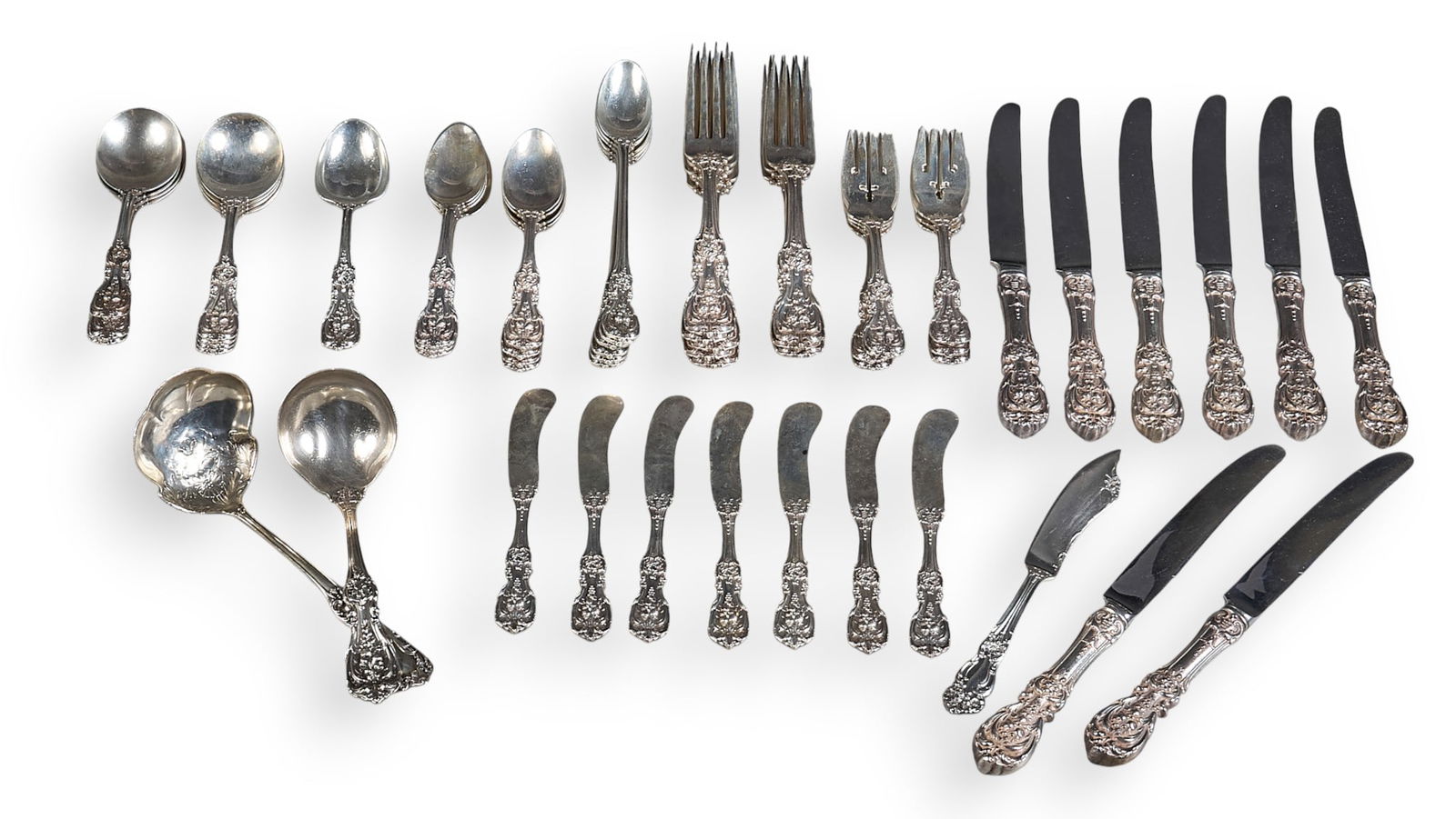 Reed & Barton "Francis I" Partial Sterling Silver 59pc Flatware Set (1 of 9)