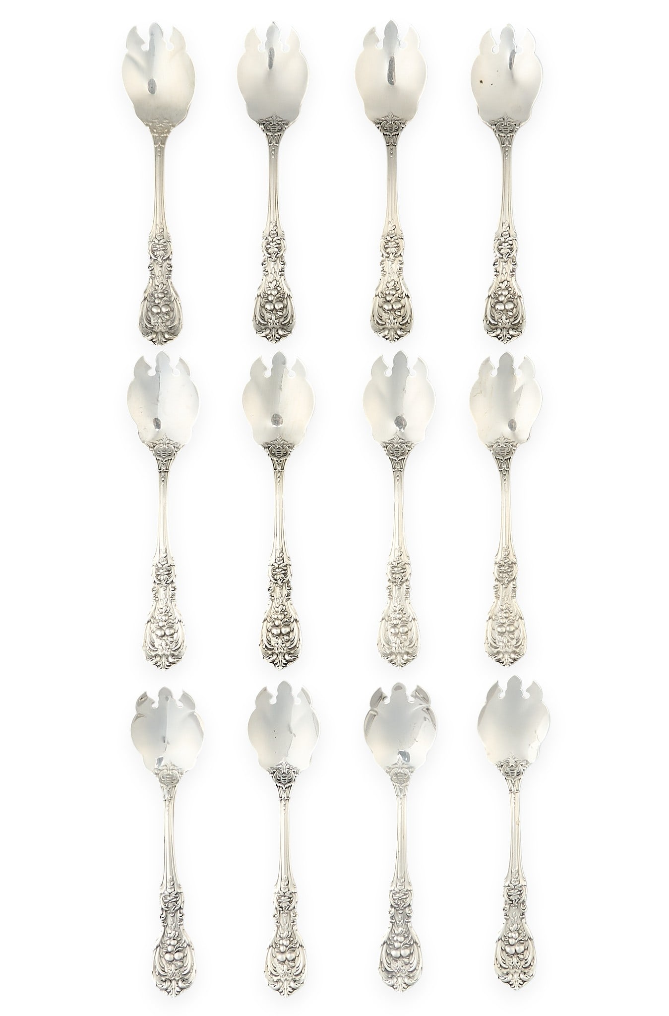 (12) "Francis I" by Reed & Barton Sterling Silver Dessert Fork/Spoons (1 of 4)