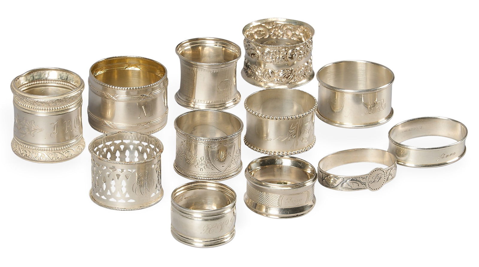 (12) Sterling Silver Assorted Napkin Rings (1 of 9)