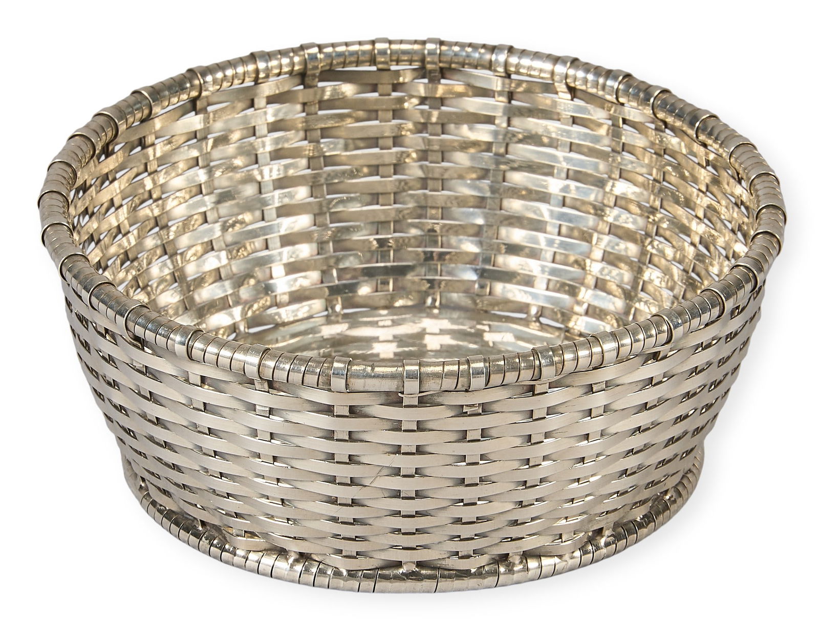 .800 Silver Woven Basket (1 of 5)