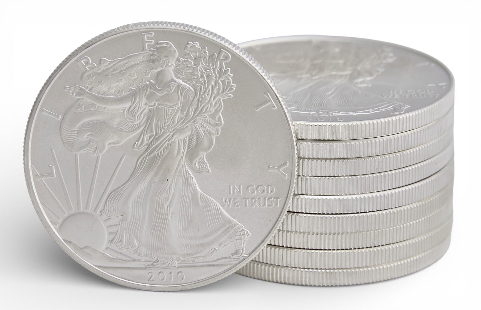 (10) 2010 Uncirculated American Silver Eagles (1 of 3)