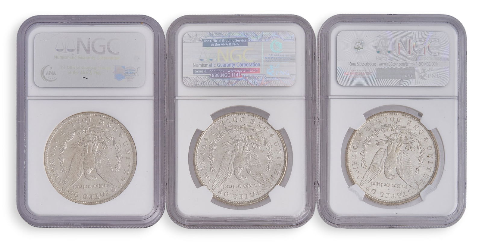 (3) Morgan Silver Dollars - 2