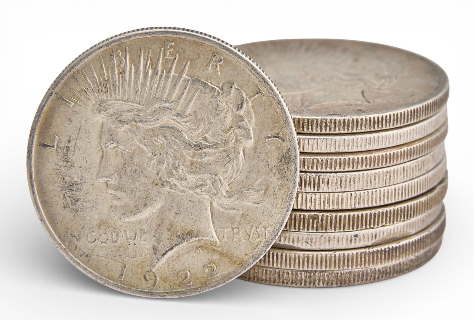 (10) Assorted Peace Silver Dollars (1 of 3)