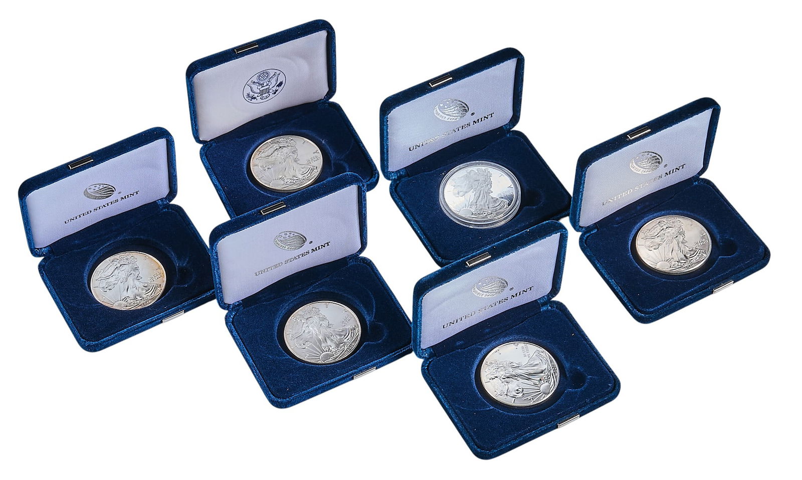(6) US Mint Silver Eagle Coins (1 of 6)