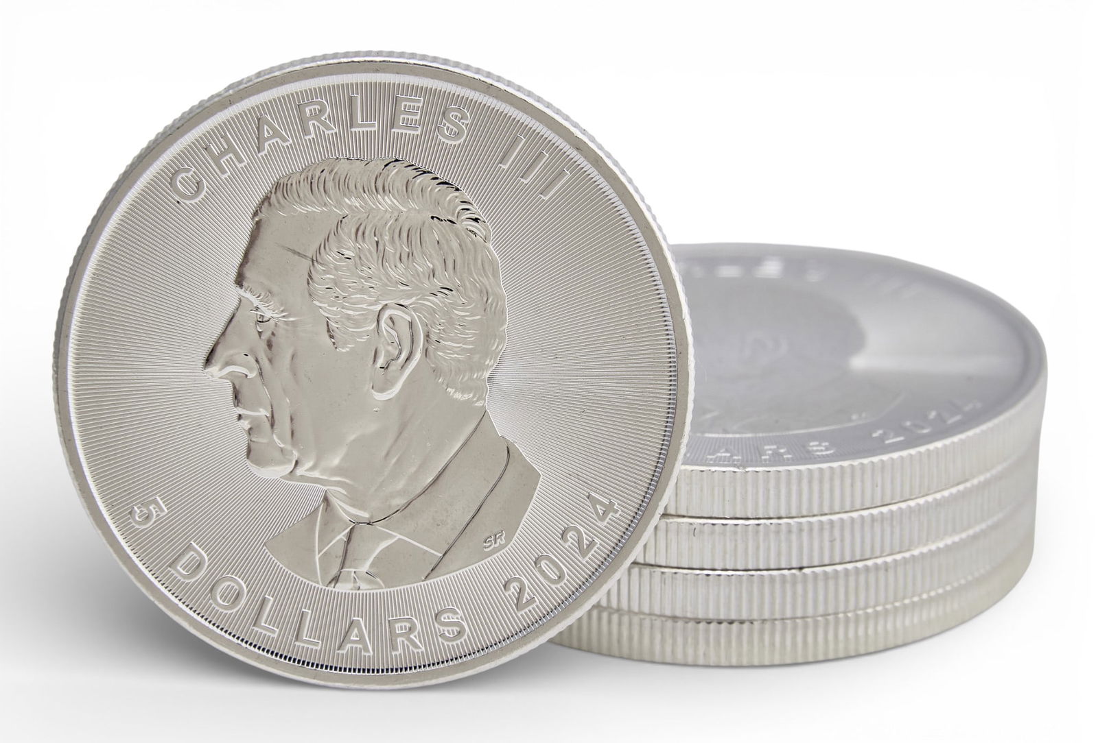 (5) Canadian Silver Maple Leaf Coins (1 of 3)