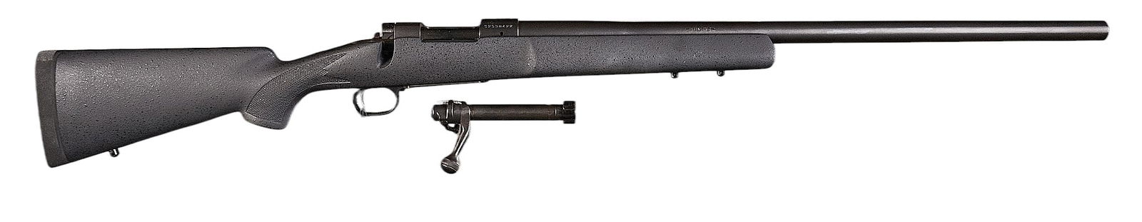 NIB Winchester Model 70 Stealth II 223 WSSM Bolt Action Rifle: Serial: G2538422Manufacturer: WinchesterModel: 70 Stealth IICaliber: 223 WSSMBarrel Length: 26 in.OAL: 45.5 in.Condition: NIB conditionIncludes: Factory box & manual; composite stock; heavy b