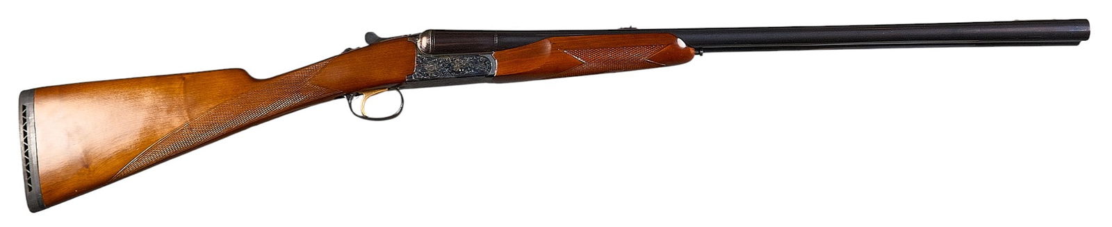 Zabala American Arms Brittany 12 Gauge SXS Shotgun: Serial: 60-03-0485Manufacturer: Zabala Hermanos-Spain / American Arms Inc.Model: BrittanyCaliber: 12 GaugeBarrel length: 26 in.OAL: 42.5 in.LOP: 13.5 in.Condition: Good; wood stock & forend h